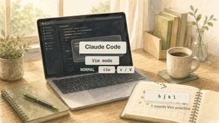 Claude CodeのVimモード、Vim1ヶ月練習してた甲斐があった