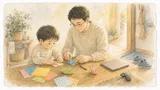 YouTubeを見せる前に折り紙を出してみたら、朝の出発が少し楽になった